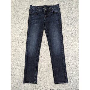 Kut From The Kloth Stevie Straight Leg Jeans Womens 12 Dark Wash Denim Blue